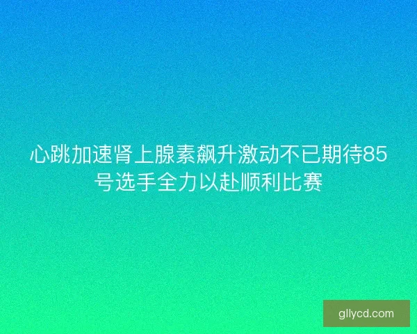 心跳加速肾上腺素飙升激动不已期待85号选手全力以赴顺利比赛
